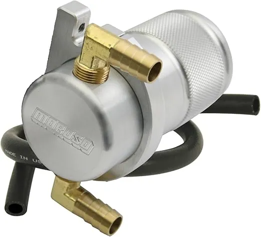 Moroso 85496 Air/Oil Separator Catch Can Kit, Universal Small Body, Raw Finish