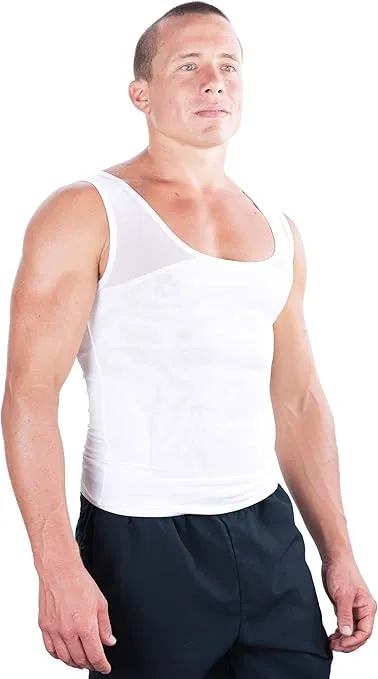 Esteem Apparel Original Men's Chest Compression Shirt to Hide Gynecomastia Moobs Shapewear