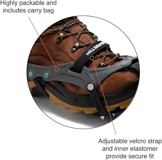 Hillsound FlexSteps Crampon, Lightweight Ice Cleat Traction for Snow & Light Trail Hiking