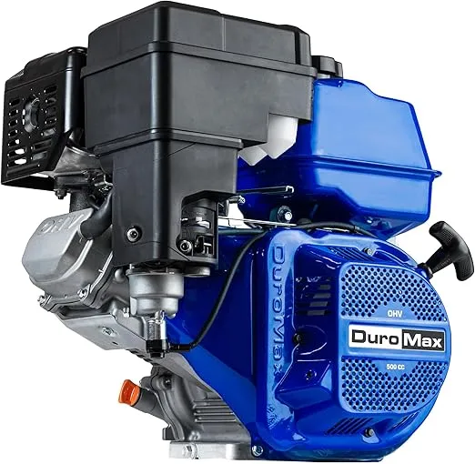 DuroMax XP20HP 500cc 1-Inch Shaft Recoil Start Gas Powered Engine, Blue