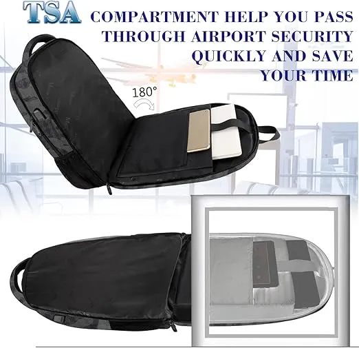 MATEIN 17.3 Inch Computer Backpack, Extra Large TSA Friendly Travel Laptop Backpack with USB Charging Port, Anti Theft Carry On Flight Approved Business Work College Backpack Bag for Men Women Gift