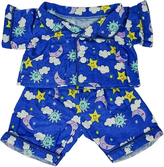 Flannel PJ's Clothes Outfit Fits Most 14" - 18" Build-A-Bear and Make Your Own Stuffed Animals