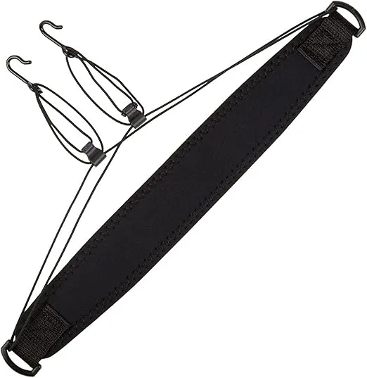 Neotech Classic 2 Hook Instrument Strap - Regular - Metal Open Hook Neck Strap for Alto Saxophone, Bass Clarinets, English Horns & More - Comfortable Neoprene Instrument Neck Strap - Black