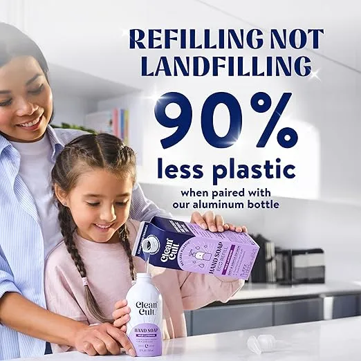 Cleancult Liquid Hand Soap Refill - Wild Lavender - Moisturizes Dry & Sensitive Skin - Made with Aloe Vera & Lavender Essential Oils - Eco Friendly - Paper-Based Packaging - 32 oz/1 Pack