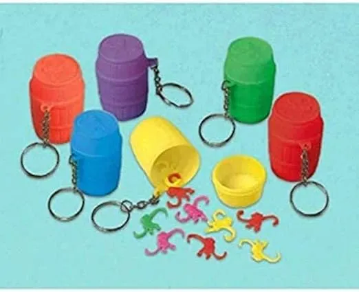 Assorted Colors Monkey Game Plastic Keychain - 2" x 1.5" (Pack Of 1) - Perfect For Kids' Parties, Favors & Collection - (72 Pcs.)