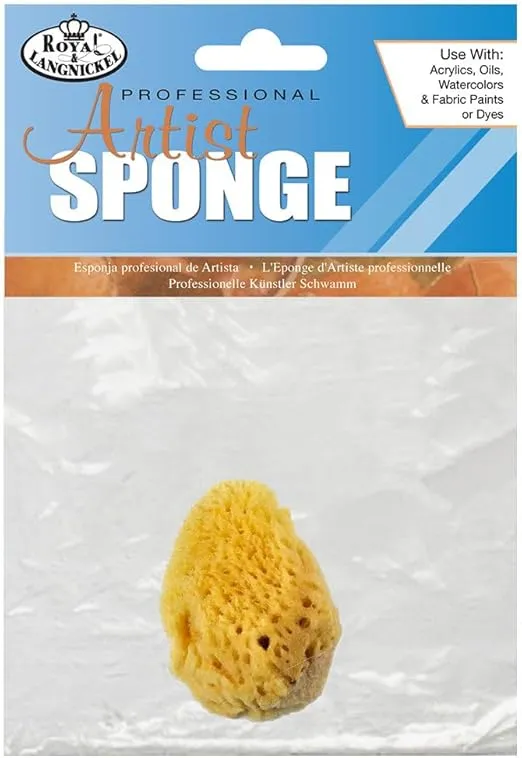 ROYAL BRUSH MFG. R2001P 1.5.to 2" Small Sea Silk Sponge Pkaged, Natural