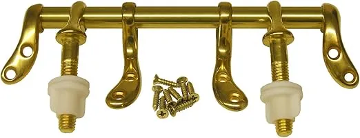 LASCO 14-1053 Toilet Seat Hinge Polished Brass Metal with Bolts and Nuts