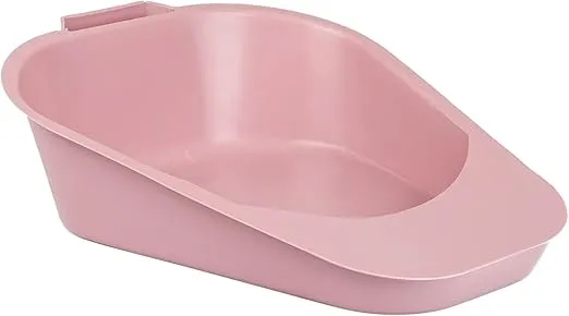 Portable, Easy to Clean Fracture Bedpans,Non-stick surface, Rose 1 Each