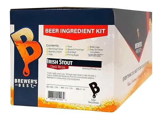 Brewer's Best - 1023 - Home Brew Beer Ingredient Kit (5 gallon), (Irish Stout) Yellow
