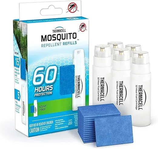 Thermacell Mosquito Repellent Refills; Compatible with Any Fuel-Powered Thermacell Repeller; Highly Effective, Long Lasting, No Spray or Mess; 15 Foot Zone of Mosquito Protection