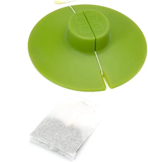 Primula Buddy Silicone Tea Bag Holder, Easy to Use and Mess-Free, Dishwasher Safe, 4.25-Inch, Green