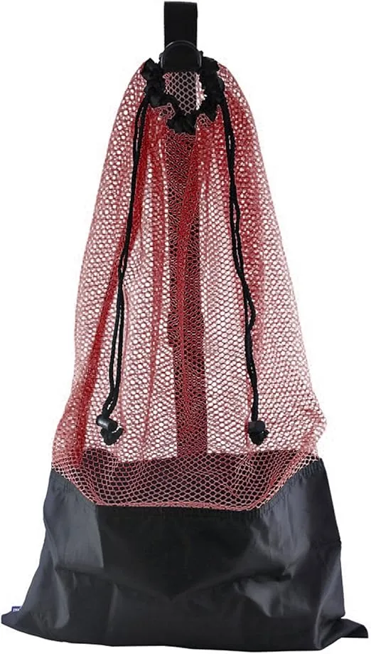 101SNORKEL Mesh Bag Draw String w/Shoulder Strap (Red)