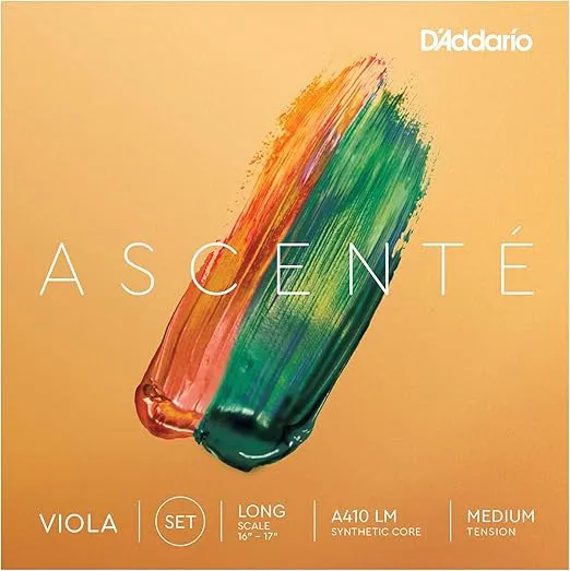 D'Addario Ascenté Viola Strings - A410 LM - Medium Tension - Full Set - Long Scale