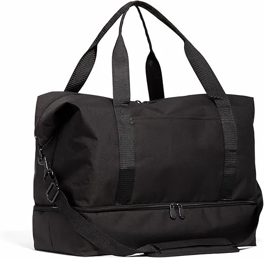 Lo & Sons Catalina Deluxe - Premium Recycled Poly - 49L Capacity (Duffel Bag for Road Trips | Carry On Travel Bag | Weekender Bag | Hospital Bag With Shoe Compartment | Gym Bag For Men or Women)