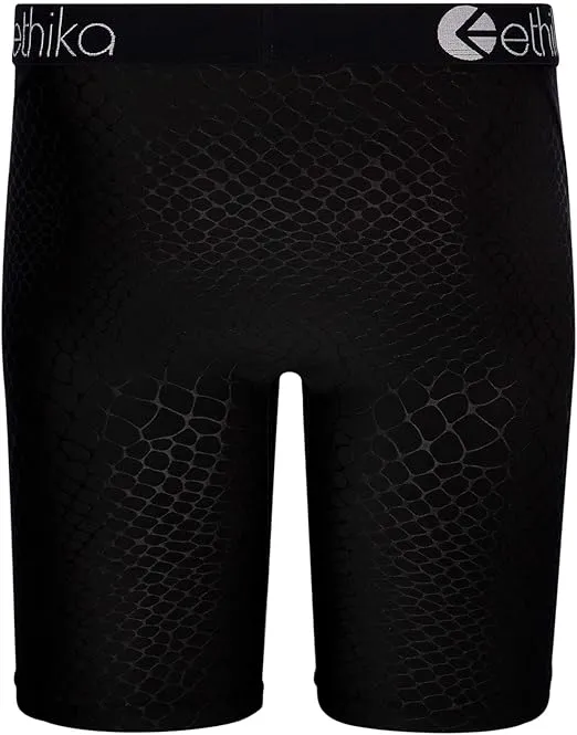 Ethika Mens Staple Boxer Brief | Python Embossed -Black-