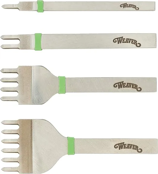 Weaver Leather Supply Diamond Stitching Chisel Set, 6mm, stainless steel for Leather Craft DIY and Leather Making