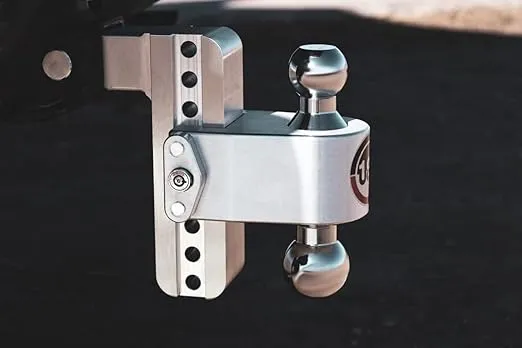 Weigh Safe Adjustable Trailer Hitch Ball Mount - 6" Adjustable Drop Hitch for 2.5" Receiver - Premium Heavy Duty Aluminum Trailer Tow Hitch w/Chrome Plated Tow Balls (2" & 2 5/16") - 18,500 lbs GTW