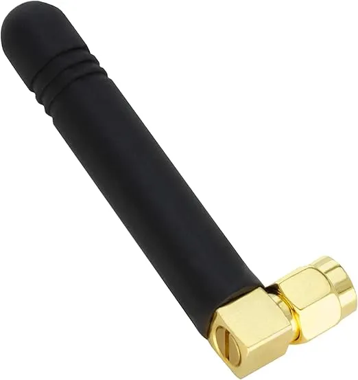 GSM Omni Directional Thumb Antenna with SMA Male L-Type Connector – CDMA and WCDMA, 2.5 dBi Gain and 900-1800 MHz (1 Unit)