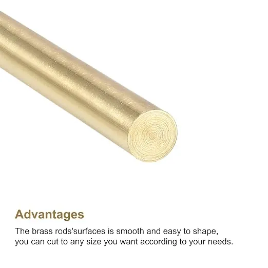 MECCANIXITY Brass Rod,Brass Solid Round Rod 10mm,13/32inch Diameter 450mm Length Lathe Bar Stock for RC Model DIY Craft Pack of 1