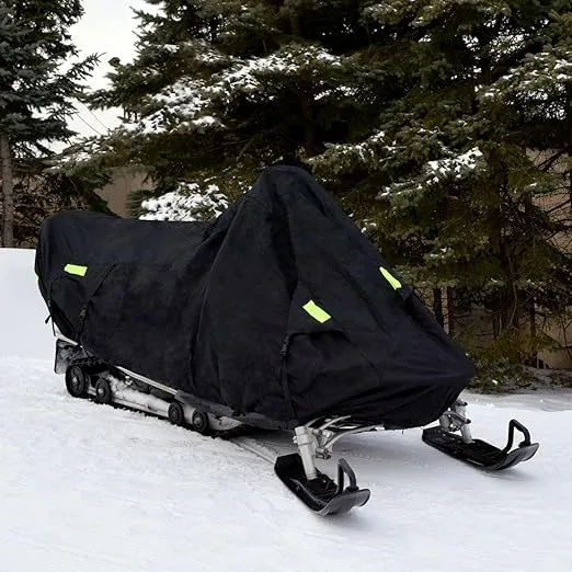 Budge SM-6 Sportsman Snowmobile Cover, Trailerable, Medium, 115" L x 51" W x 48" H,Black