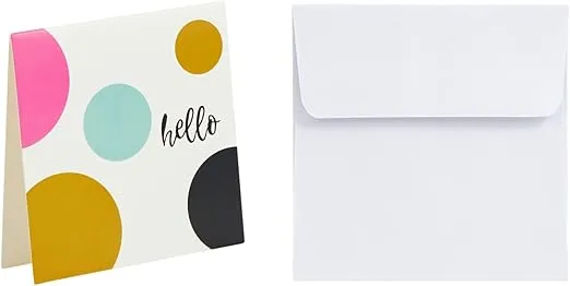 Sustainable Greetings: 72-Pack All Occasion Mini Notecards with Envelopes and 24 Assorted Stickers, 2.5x2.5 Inches, Multicolored