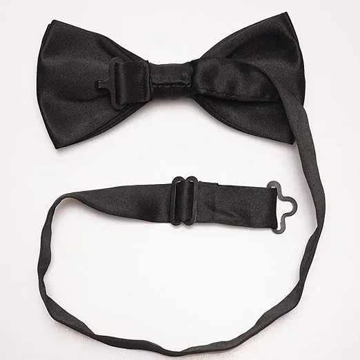 Men's Bowties Formal Satin Solid - 6/12 Pack Bow Ties Pre-tied Adjustable Ties for Men Many Colors Option in bulk