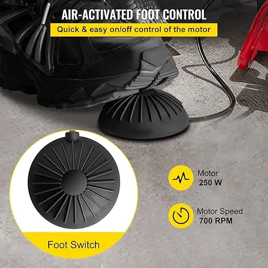 VEVOR Electric Drain Auger, 75' x 3/8", 250W Drain Cleaner Machine Fit 2''- 4'' Pipes, Hair Catcher for Kitchen Sink, Bathroom Tub, Toilet Clogged, Drains Dredge, Foliose Sewers