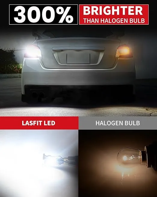 LASFIT 921 LED Bulb Reverse Light, 912 T15 LED 6000K White Canbus Error Free W16W 906 904 LED Backup Replacement Cargo Lights For Car/Trunk, 300% Super Bright, Pack of 2