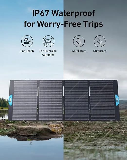 Anker SOLIX F3800 Portable Power Station with 400W Solar Panel, 3840Wh LiFePO4 Battery, 6000W AC output with 120V/240V, Solar Generator for Home Use, RV, Emergencies, Power Outages, Outdoor Camping