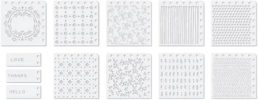 We R Memory Keepers 0633356605973 Accessories Stamping-Precision Stencils (12 Piece), Multi