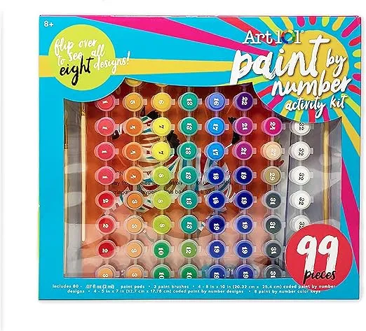 Art 101 USA Paint-by-Number Kit with 99 Pieces, Multi