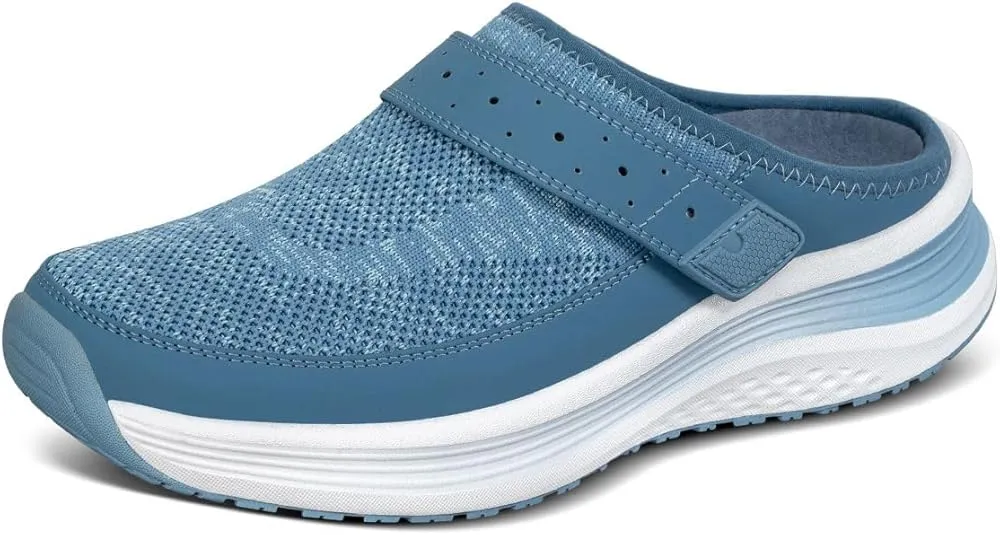 Orthofeet Women's Orthopedic Knit Iris Slip On Mule Sneakers