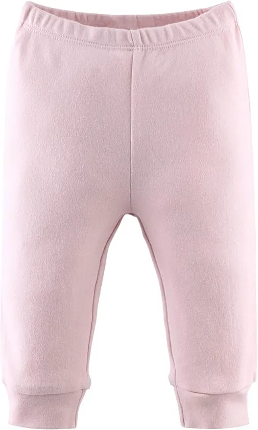 The Peanutshell Baby Girl Pants Set | 5 Pack in Newborn to 24 Month Sizes | Floral, Pink, White, Stars