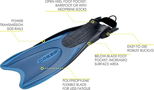 Cressi Palau Adjustable Open Heel Fins