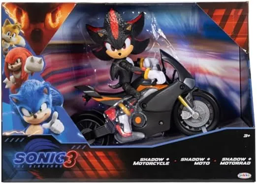 JAKKS Pacific Sonic 3 Shadow Articulated 5 inch Action Figure with Motorcycle