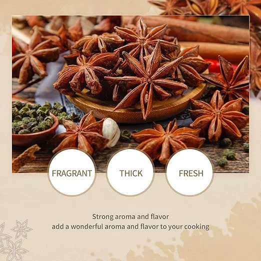 52USA Organic Star Anise, 4 Ounce (Pack of 1), NON-GMO Verified Chinese Star Anise Whole, Dried Star Anise Pods for Tea and baking