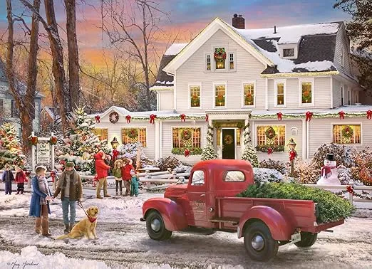 Jigsaw Puzzle Advent Calendar 1000 Pieces - The Inn at Christmas by Vermont Christmas Company - 1000 Pieces - 24 Sections to Complete During Advent