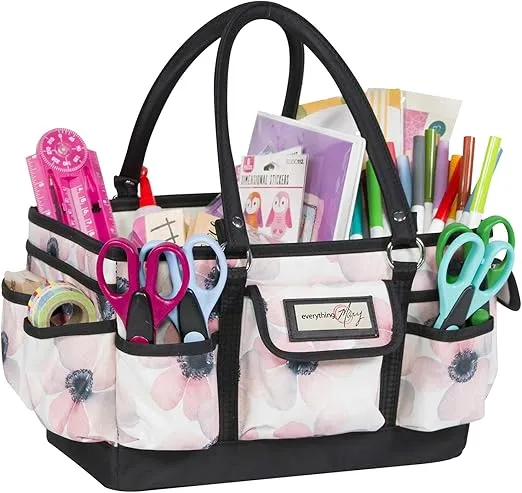 Everything Mary Deluxe Collapsible Store & Tote Organizer with Handles – Multipurpose Storage for Diapers, Snacks, Crafts, Toys, Office Supplies & Everyday Essentials