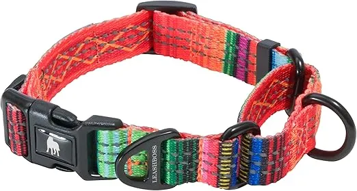 Leash Boss Martingale Collar for Dogs | Reflective Nylon Dog Collar for Large Dogs, Medium and Small Dogs | No Pull Pet Training Collar | Quick Release Buckle, Adjustable Pet Collar