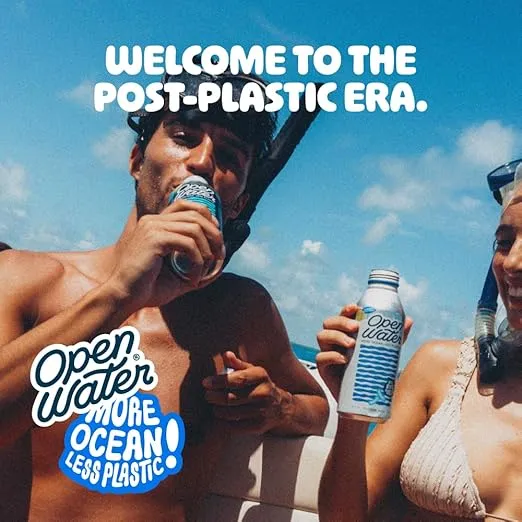 Open Water Still Bottled Water with Electrolytes in 16-oz Aluminum Bottles (3 Cases, 36 bottles - Still) | BPA-free and Eco friendly