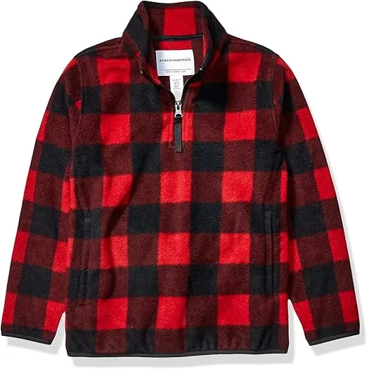 Amazon Essentials Boys and Toddlers' Polar Fleece Quarter-Zip Pullover Jacket