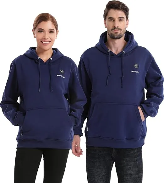 Venustas Unisex Pullover Heated Hoodie with Battery Included, Heated Sweatshirt for Men and Women