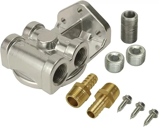 Derale 15709 Remote Filter Mount Kit,Silver