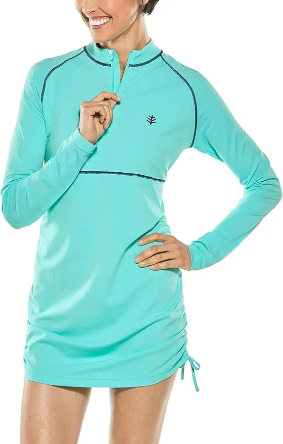 Coolibar UPF 50+ Women's Lawai Ruche Swim Shirt - Sun Protective