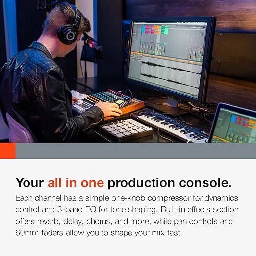 Tascam Model 12 All-in-One 12-track Digital Multitrack Mixing and Recording Studio, Mixer, USB Audio Interface and DAW Controller
