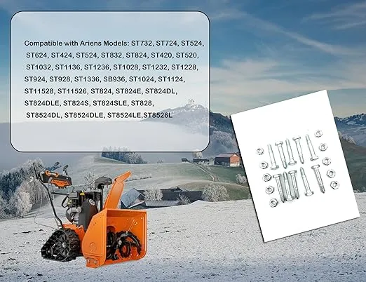fits Shear Pins and Nuts for Ariens 532005 53200500 510016 51001600 Snow throwers(10 Pack)