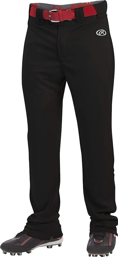 Rawlings Men's Launch Series Baseball Pant | Full Length Semi-Relaxed Fit | Adult Sizes | Solid Color Options