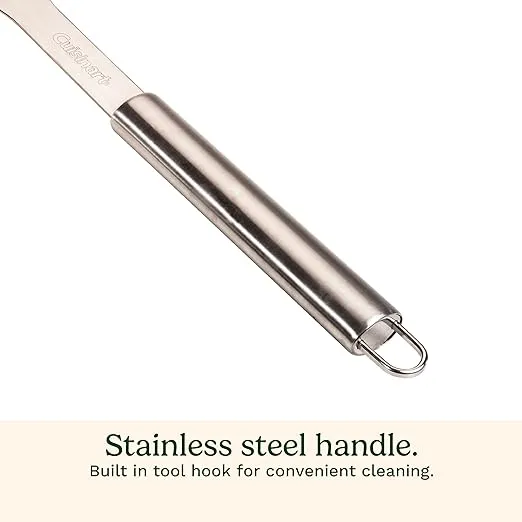 Cuisinart Stainless Steel 16.5" Long Handle Grill Cleaner Brush and Scraper for BBQ, Griddle, Grills, Cookout Tool, Outdoor Grill Brush