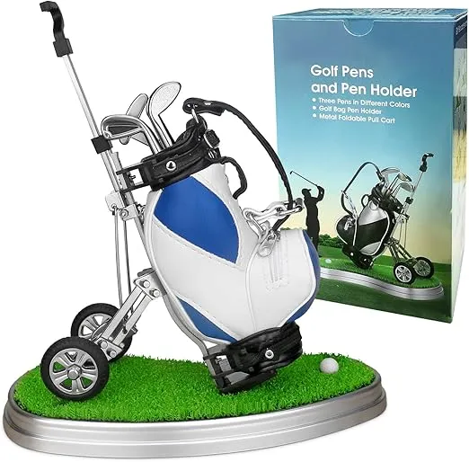 10L0L Golf Gifts for Men Golf Pen Holder Stocking Stuffers for Golfers Funny Gifts Unique Office Supplies Desk Decor, Gift for Birthday Christmas Golf Tournament for Boss Dad Husband Golf Lovers