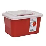 Covidien 31143699 Sharps-A-Gator Sharps Container with Slide Lid, 1 gal Capacity, Red (Pack of 32)